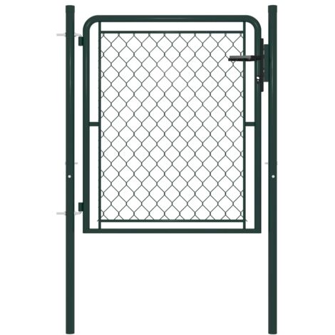 Gartentor Stahl 100 x 75 cm Grün vidaXL