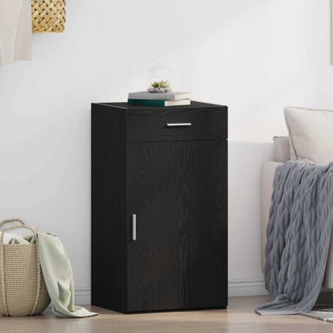 Sideboard Schwarz Eiche 30x42,5x93 cm Holzwerkstoff vidaXL954709
