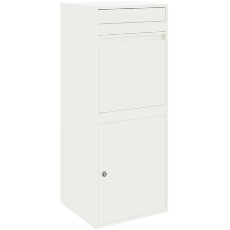 Paketdrop-Box Weiß 41 x 38 x 103 cm Stahl vidaXL