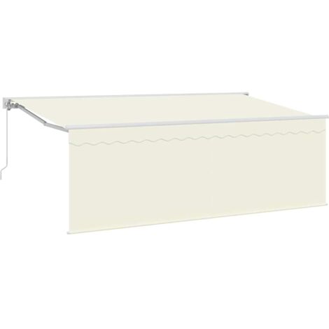 Markise mit Blende Creme 350 x 200 x 120 cm Stoff und Metall vidaXL (1/5)