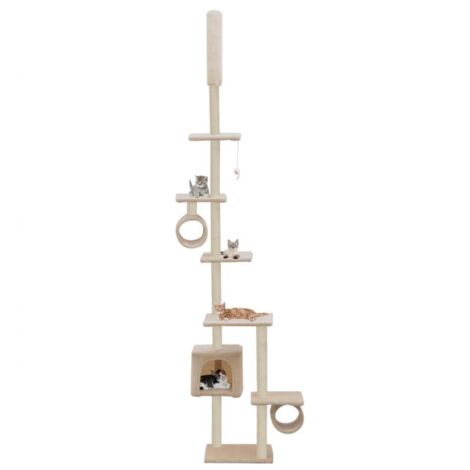 Prolenta Premium Katzen-Kratzbaum mit Sisal-Kratzsäulen 260 cm
