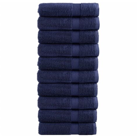 Premium-Handtücher SOLUND 10 Stk. Marineblau 50x100 cm 600 g/m² vidaXL
