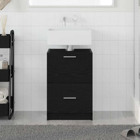 Waschbeckenunterschrank Schwarzeiche 40x37x59 cm MDF vidaXL716062