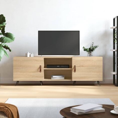 vidaXL TV Cabinet Sonoma Oak 150x30x50 cm Engineered Wood (1/5)