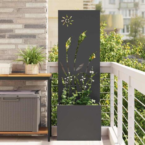 Garten Sichtschutz-Leinwand Schwarz 50 x 140 cm vidaXL