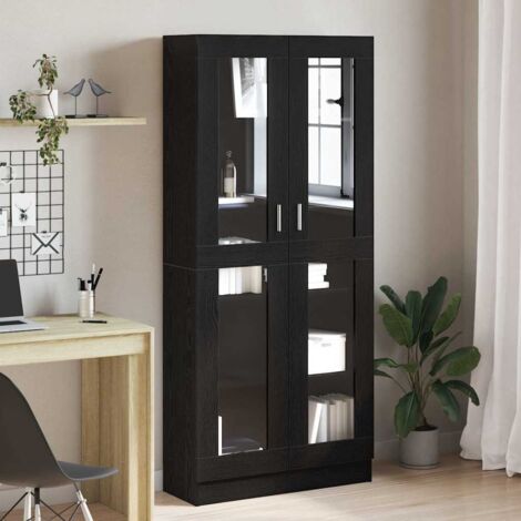 Bücherregal Schwarz Eichen-Optik 82,5 x 30,5 x 185 cm vidaXL
