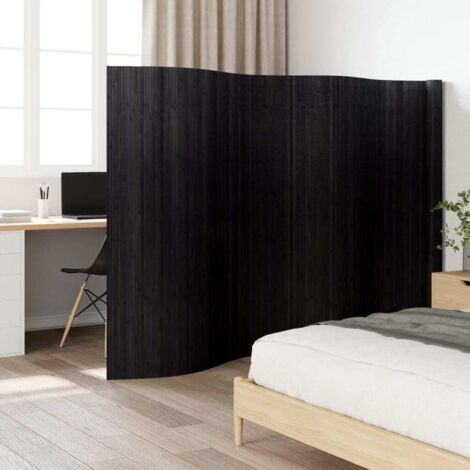 Paravent Schwarz 165x600 cm Bambus vidaXL