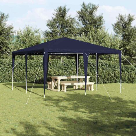 Party-Zelt Blau und Weiß 400 x 400 x 266 cm Polyester und Stahl vidaXL