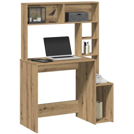 Schreibtisch mit Regal Artisan-Eiche 100x45x140cm Holzwerkstoff vidaXL