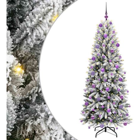 Künstlicher Weihnachtsbaum mit 300 LEDs Weiß 73 x 73 x 180 cm vidaXL (1/5)