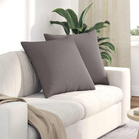 vidaXL  Sofa Pillows  2 pcs Taupe 80 x 80 cm Fabric
