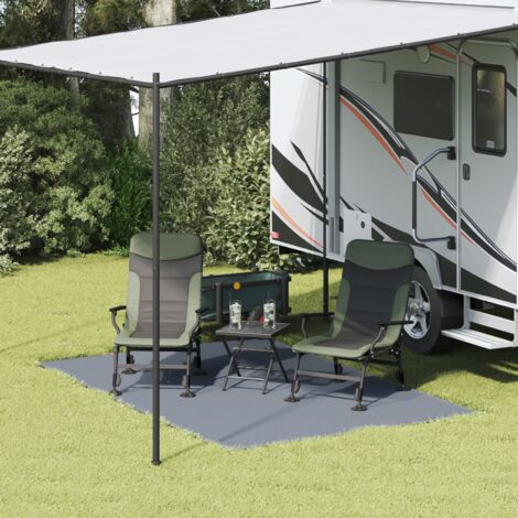 vidaXL Tent Carpet Folding Blue and Grey 300 x 200 cm Polyethylene