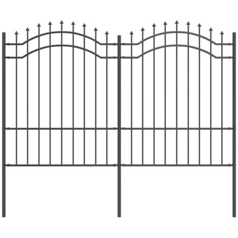 vidaXL  Garden Fence  Woerden Grey 240 x 190 cm Powder-coated steel