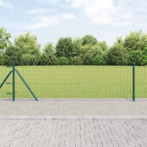 vidaXL Welded Wire Fence with Concrete Base 25 x 0.6 m (W x H)