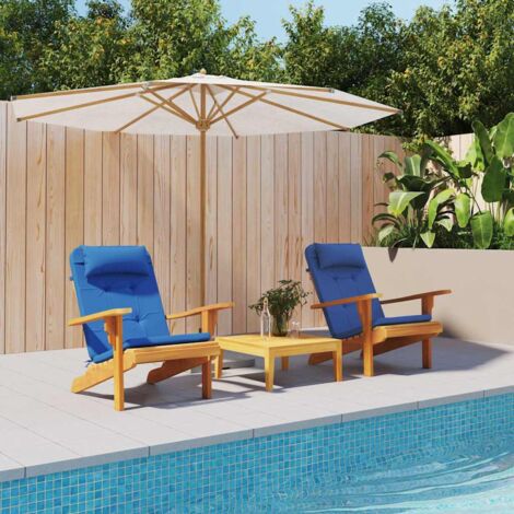 Stuhl Kissen 2 pcs Blau 58 x 77 x 4.5 cm Oxford Stoff vidaXL