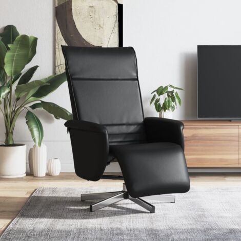 Relaxsessel mit Fußteil Schwarz Kunstleder vidaXL313242