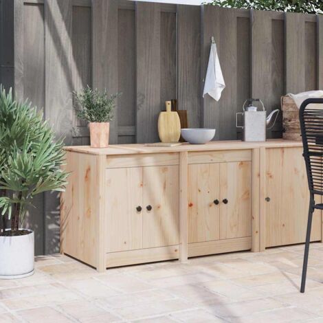 Küchenschrank mit Tür Braun 106 x 55 x 64 cm Massivholz Kiefer vidaXL