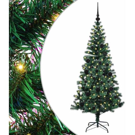 Künstlicher vorbeleuchteter Weihnachtsbaum Grün 150 cm vidaXL (1/5)