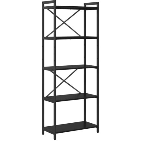 Bücherregal Schwarz Eichen-Optik 60 x 30 x 153 cm Holzwerkstoff vidaXL