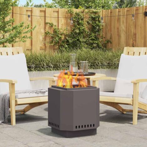 Feuerstelle Rauchfrei Schwarz 48x48x51 cm Stahl vidaXL133366