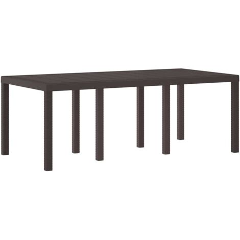 Gartentisch vidaxl Poly Rattan 200x100x73 cm