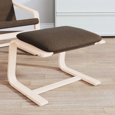 vidaXL Footstool Dark Brown 51x41x40 cm Fabric