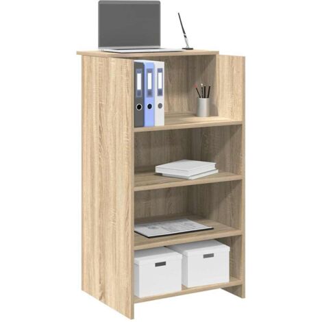 vidaXL Reception Desk Sonoma Oak 55x50x103,5 cm Engineered Wood