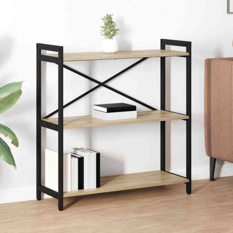 vidaXL  Bookshelf  Sonoma Oak 80 x 30 x 85 cm Engineered Wood
