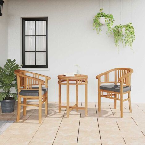 Gartenstühle 2 pcs Braun 63 x 58 x 89 cm Teak-Massivholz vidaXL