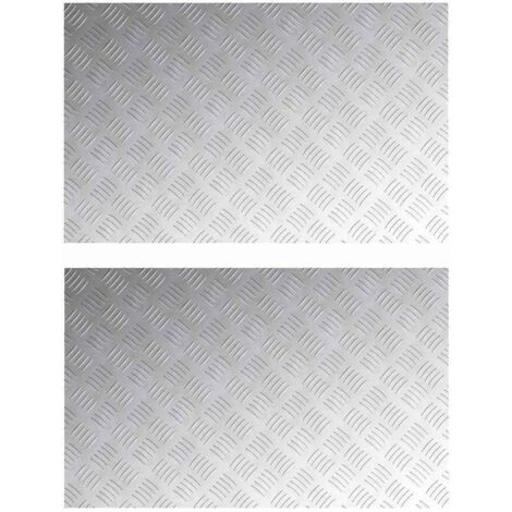 Rautenscheiben 2 pcs Silber 80 x 50 cm Aluminium vidaXL