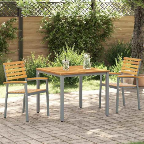 Gartenstuhl 2 pcs Braun 56 x 57 x 87cm Massivholz Akazie vidaXL