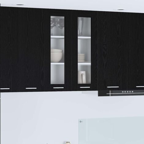 vidaXL  Hanging Cabinet  Black Oak 60 x 31 x 80 cm Engineered Wood