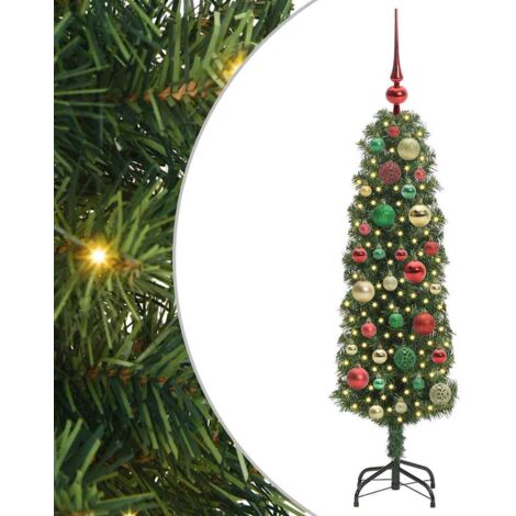 Künstlicher Weihnachtsbaum mit 150 LEDs mit Ständer Grün 120 cm vidaXL