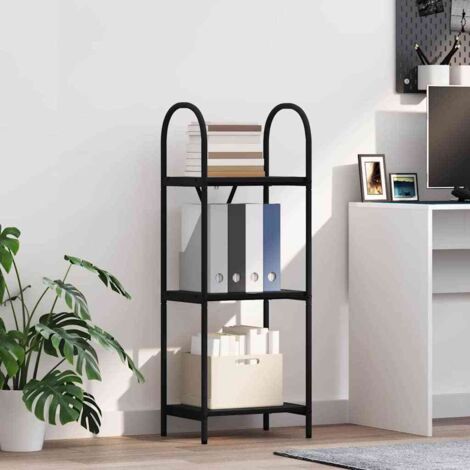 Regal Schwarz Eichen-Optik 40 x 30 x 109 cm Holzwerkstoff vidaXL (1/5)
