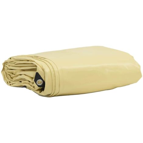 vidaXL  Tarpaulin 650g / m²  Beige 1.5 x 6 m Canvas with PVC Coating
