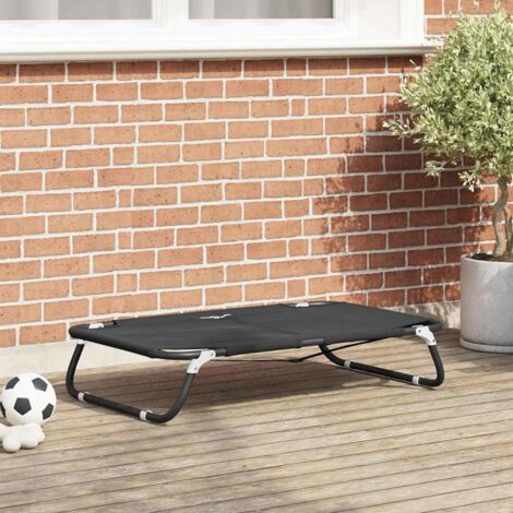 Hundebett Schwarz ML Oxford-Gewebe und Stahl vidaXL