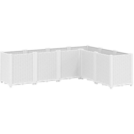 vidaXL Garden Planter White 160x120x53 cm PP