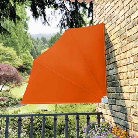 Faltbarer Balkonfächer Terracotta-Rot 140×140 cm vidaXL