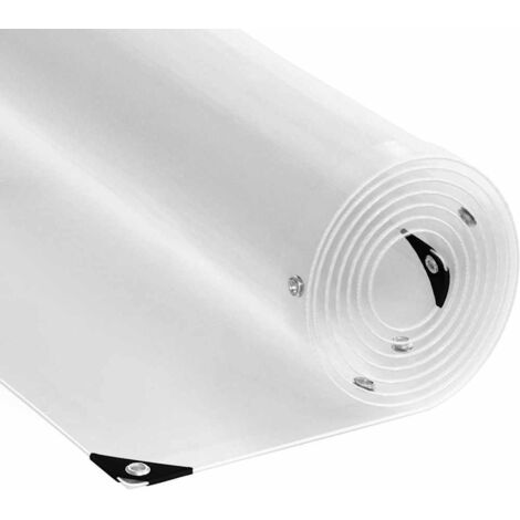 vidaXL Clear Tarpaulin with Eyelets 4x10 m PVC