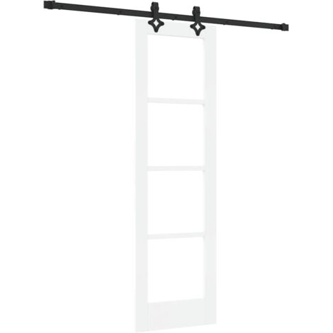 Schiebetür ORKDAL Weiß 61 x 198,5 cm Holz und Metall vidaXL