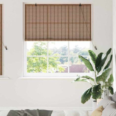 Fensterjalousie Geometrisch Braun 150 x 160 cm Bambus vidaXL
