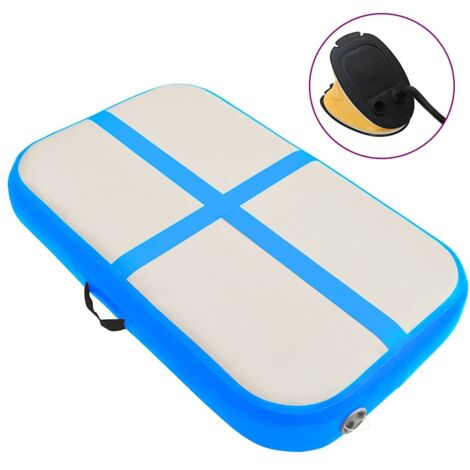 vidaXL Inflatable Gymnastics Mat with Pump 60x100x20 cm PVC Blue
