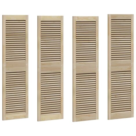 Schranktür 4 pcs Natur 140,5 x 2,1 x 39,5 cm Massivholz Kiefer vidaXL