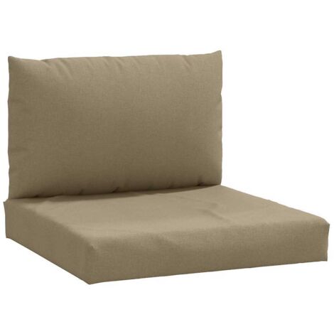 vidaXL Pallet Cushions 2 pcs Melange Taupe Fabric (1/5)
