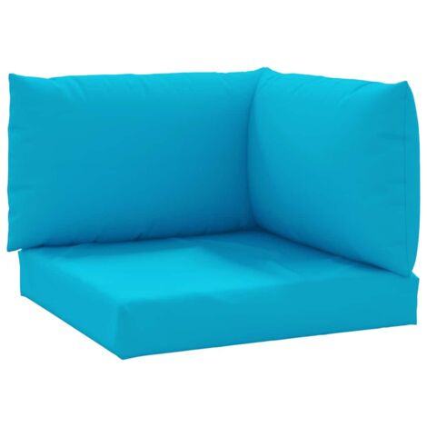 Palettenkissen 3-tlg. Hellblau Oxford-Gewebe vidaXL