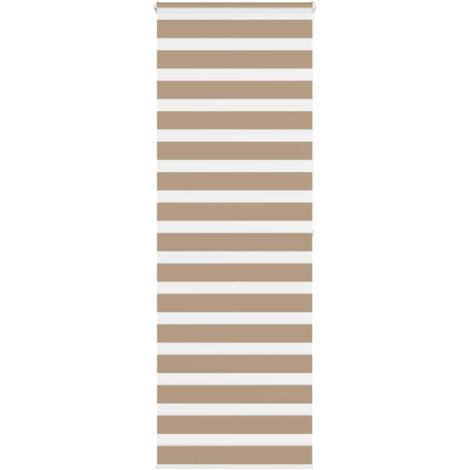 Zebrarollo Sandbraun 80x200 cm Stoffbreite 75,9 cm Polyester vidaXL