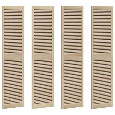 vidaXL  Cabinet Door  4 pcs Natural 201 x 2.1 x 49.5 cm Solid Pine Wood