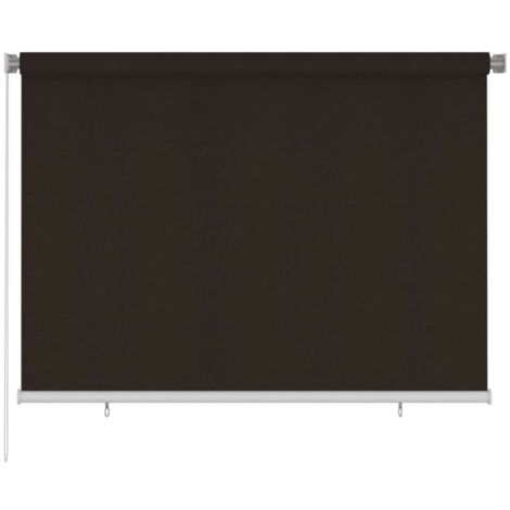 vidaXL Outdoor Roller Blind 200x140 cm Brown HDPE