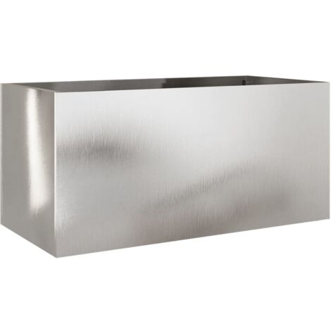 vidaXL Planter Silver 62x30x29 cm Stainless Steel