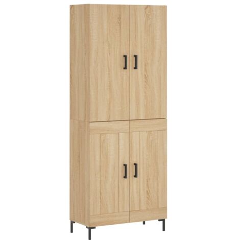vidaXL Highboard Sonoma Oak 69,5x34x180 cm Engineered Wood (1/5)